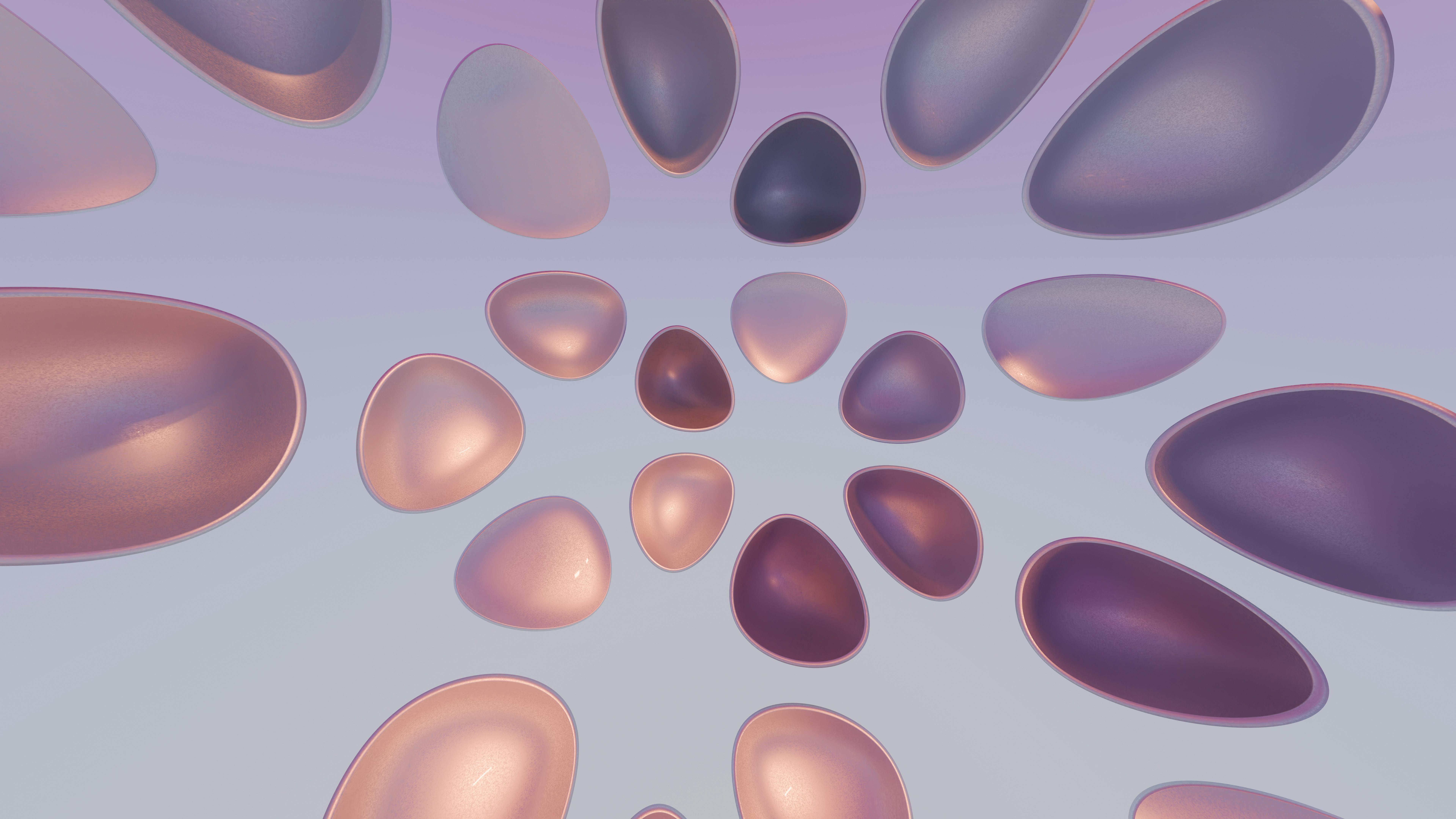 Soft 3D CGI composition